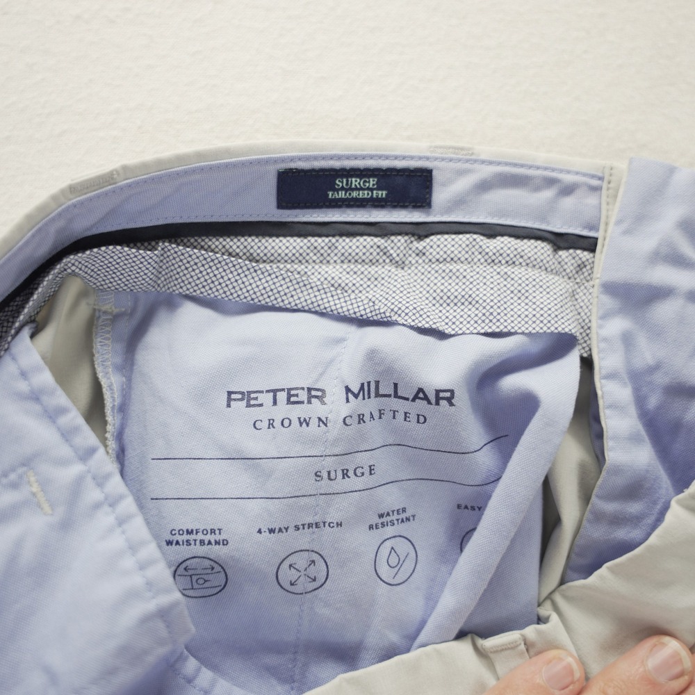 Peter Millar Crown Crafted Surge Performance Shorts Gray Tailored Fit Mens 30 - Picture 8 of 10